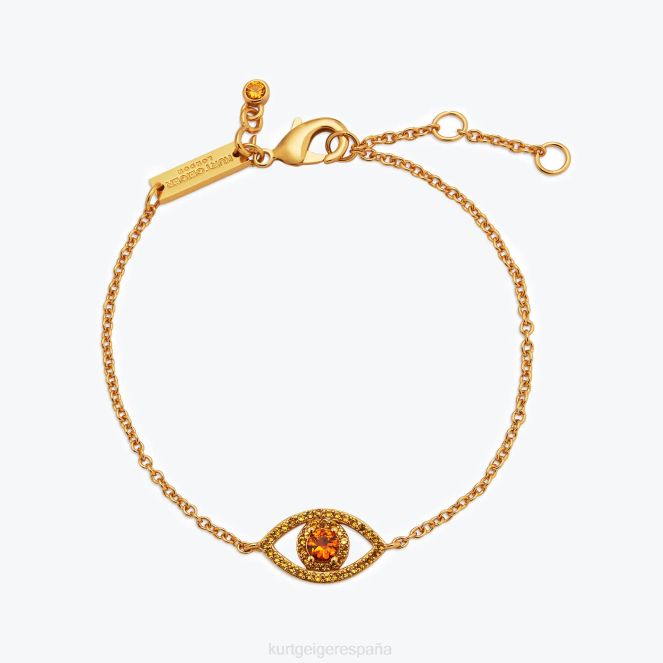 Kurt Geiger mujer pulsera de cadena de mal de ojo de Londres 2LPR533 | accesorios amarillo